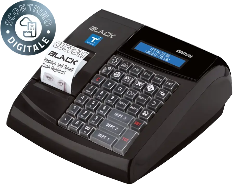 Custom Big Plus RT, registratori telematici — immagine del dispositivo per guide operative e procedure di assistenza EAR Roma